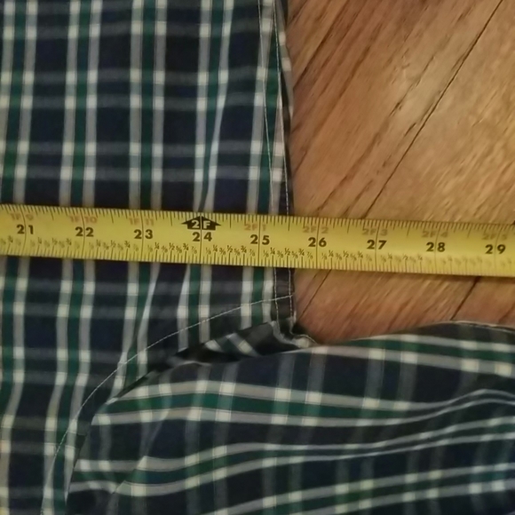 Banana Republic Green/Blue Button Down EUC - Picture 5 of 6